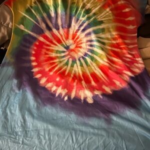 Hippie Vintage Tie-Dye  Dress,,Sunglasses and Floral Headband